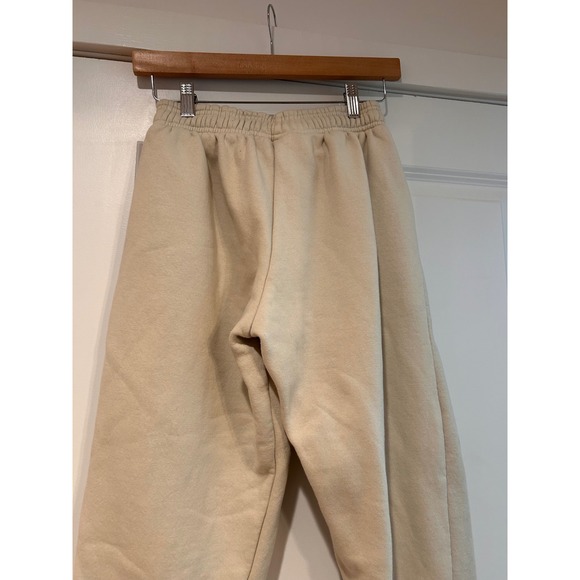 Hours Heavyweight Sweatpants Cream Joggers Mens Small Minimalist Streetwear - Picture 8 of 10